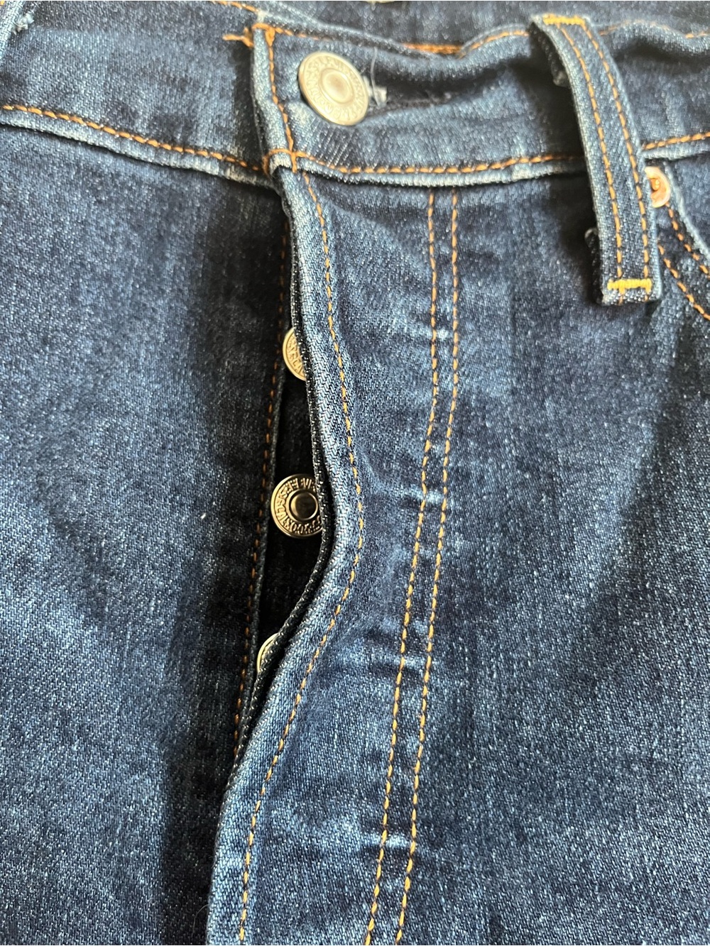 Levi's Indigo Wash Wide Ribcage Straight Ankle Cropped High Rise Denim Jeans - Picture 7 of 12